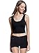 MsBasic Womens Basic Sleeveless Short Fitness Cami Crop Tank Top