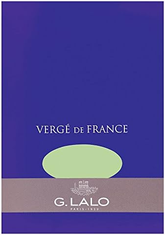 Verge de France by G. Lalo Writing Tablet, 50 Sheets of 100g Pistachio Paper, 5.75 by 8.25 inches