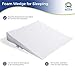 Hermell Bed Wedge Pillow for Sleeping - Supportive Wedge Pillow for Back Pain Relief, Alignment, Wedge Pillow for Sleep Apnea & Pillow for Snoring Relief with Polycotton Wedge Pillow Cover - White