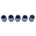 10Pcs/Set R134a 5 Blue Low 13mm & 5Red High 16mm Air Conditioning Service AC System Charging Port Caps (5Red High & 5Blue Low)