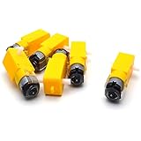 Antrader Gear Motor Dual Shaft 3-6V TT Motor for Smart Car Robot Pack of 6 (I Shape)