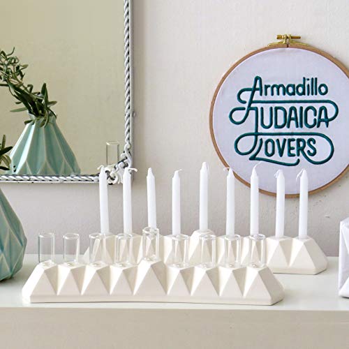 image for Judaica for design lovers - by Armadillo Hanukkah Oil Menorah, Modern 