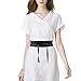 Women's Bowknot Faux Leather Wrap Around Self Tie Obi Cinch Waist Band Boho Belt,Black,One Size