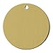 RMP Stamping Blanks, 1-1/2 Inch Round with One Hole, Brass 0.032 Inch (20 Ga.) - 20 Pack