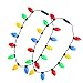 Brizled LED Light Up Christmas Necklace Light Bulbs, 13 LED C9 Party Favors Light Up Necklace, 36” Battery Christmas Lights Funny Necklace Light for Kid Adult, Xmas Gift & Decoration, Colorful, 2 Pack