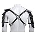 iiniim Men's Adjustable Faux Leather Body Chest Harness with Shoulder Armors Buckles