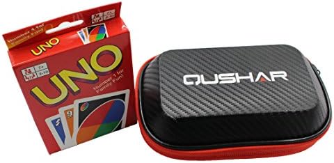 Qushar EVA Carrying Bag Case Sleeves For 216 Game Cards with the Uno Card 108 Cards
