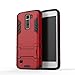 LG K7 Tribute 5 Case,GBSELL Armor Slim Kickstand Protective Phone Shockproof Case Cover (Red)