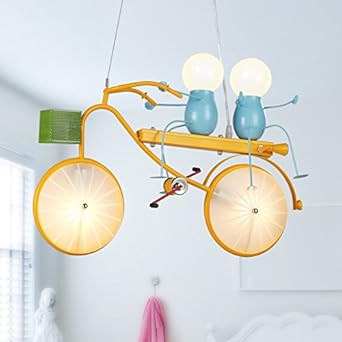Yellow Ceiling Pendant Light 2 Head E24 E14 Light Source Yellow
