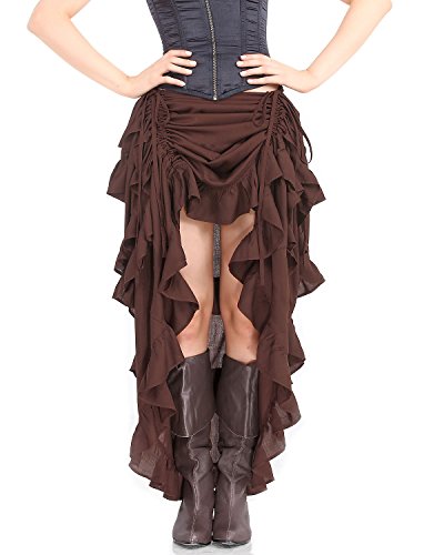 Steampunk Victorian Gothic Womens Costume Show Girl Skirt