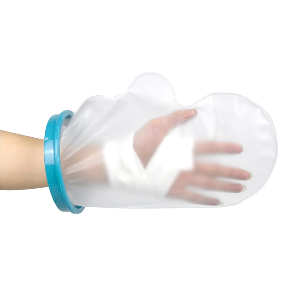 DESTRIC Adult Waterproof Cast Cover Protector Hand for Shower, Plaster Bandage and Dressing Protector Watertight for Broken Hand, Wrist, Finger Wound, Keeps Hand Dry