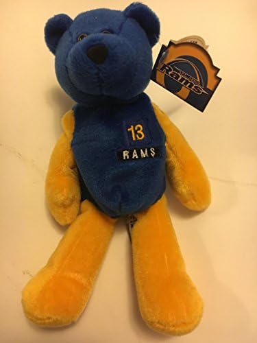 Limited Treasures Kurt Warner #13 St.Louis Rams Limited Edition Blue Plush Pro Bear Bean Bag Rare NFL Collectible Stuffed Toy