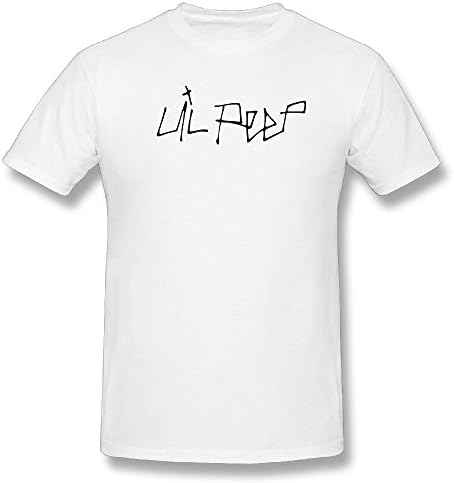 VR4U Lil Peep Letter Printed Men Cotton Plus T-Shirt Fashion Slim-Fit Tees White L