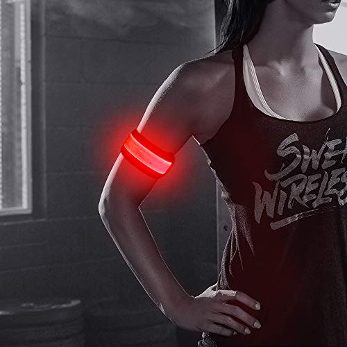 image for Higo LED Armband, Glow in The Dark Led Slap Bracelets, Light Up Sports