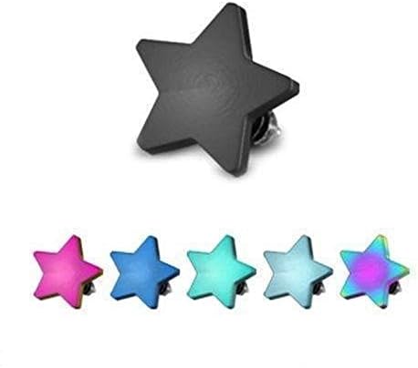 (With Anchor) Star Dermal Top Surgical Steel (316L) 1 Piece