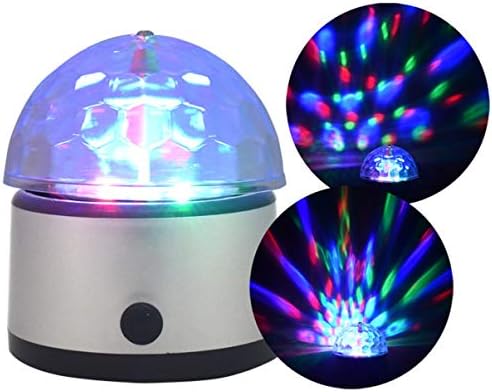 Plata Ledパーティーライト ステージライト ミラーボール マジックボール 充電式 コンパクト 3色led 虹色 舞台照明 余興 カラオケ 演出 シルバー 照明 クラブ 結婚式 ディスコ 宅送 パーティー 2次会