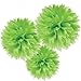 Amscan Kiwi Green Fluffy Paper Decoration For Parties, 3 Ct.