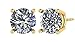 NANA Pure Brilliance Zirconia-Stud Earrings-Sterling Silver-Hypoallergenic Extra Large7.00mm Backs