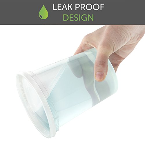 40pk 32oz Plastic Containers with Lids - Freezer Containers Deli Containers with Lids - Soup Containers Plastic Food Storage Containers with lids - Plastic Container Plastic Food Containers with Lids - Thumbnail 3