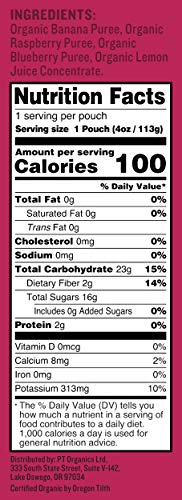 PETER RABBIT ORGANICS BABY RASPBERRY BANANA BLUEBERRY, 4 OZ