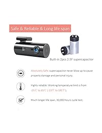 Cámara DDPai Mini2 Wi Fi Dash Cam 1440P 2K, Supercapacitor incorporado, Sensor G, Botón de instantánea, Visión nocturna, WDR, Gran angular de 140 °, Grabación en bucle, Monitor de estacionamiento