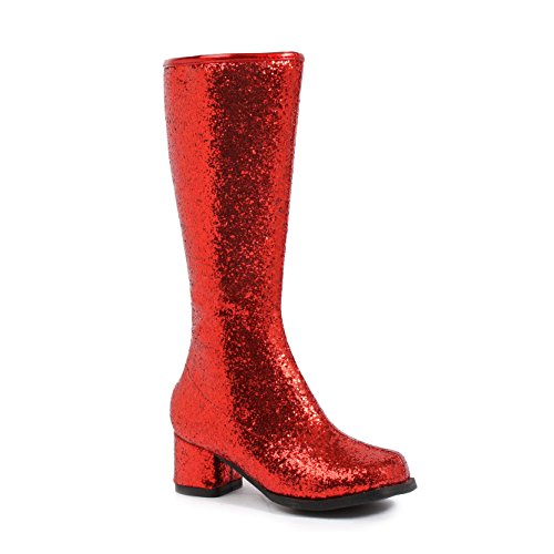 Dora Girls Red Glitter 1.75" Go Go Boots size XL 4-5
