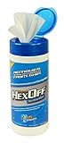 Hygenall HX45NRCN HexOff Heavy Metal Decontamination No Rinse Wipes, 45-Count Canister