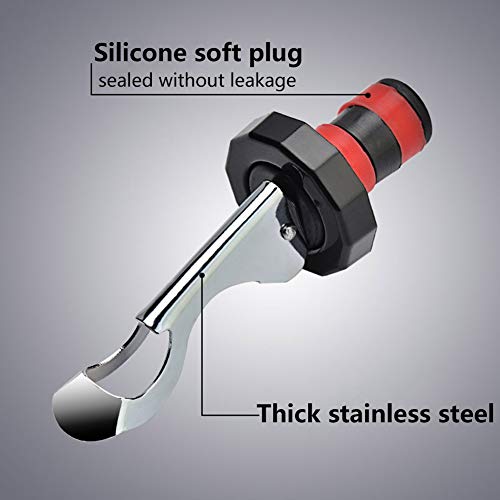Dutch Brook 5 Packs Stainless Steel Wine Stoppers Bottle Stoppers,Wine Bottle Plug with Silicone,Reusable Wine Saver,Expanding Beverage Bottle Stopper,Wine Opener - Thumbnail 3