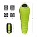 TETON Sports Leef Mummy Sleeping Bag - Lightweight Sleeping Bag for Backpacking, Camping, and Hiking - Cold-Weather Sleeping Bag - Camping Accessory with Drawstring Compression Sack - Long 20℉, Green