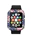 Case Compatible with Watch 38mm & Cisland Flexible Protective Protector Cover Compatible with Watch 38mm Series 1/2/3/4/5 Sport & Edition Elegant Beautiful Luxury Purple Flowers Design