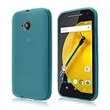 Cbus Wireless Matte Finish TPU Rubber Gel Case / Cover for Motorola Moto E 2nd generation (2015) - Semi Transparent Blue