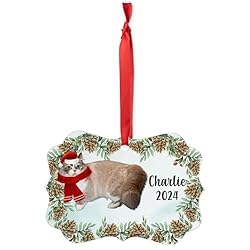 Lilac Munchkin Cat Christmas Ornament 2024