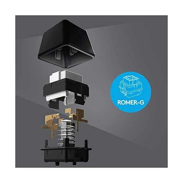 Logitech G613 Wireless Mechanical Gaming Keyboard, LIGHTSPEED Advanced 1ms 2.4GHz and Bluetooth Wireless, Romer-G…