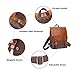 ZEBELLA Womens Leather Backpack Vintage Brown Travel Daypack College Bookbag