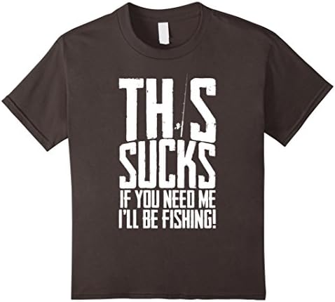 Kids I'll Be Fishing T-Shirt 8 Asphalt