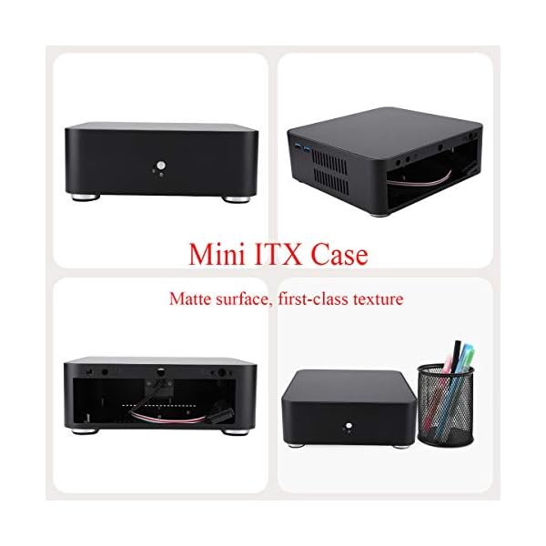 Black Aluminum Alloy HTPC Case Mini ITX Computer Case Mini ITX, USB3.0 HTPC case, for MINH-IIX Motherboard for 6.69 * 6…