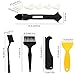 Caulking Tool Kits，Angela&Alex 20 PCS Caulk Remover Silicone Grout Scraper Sealant Finishing Tool Nozzle Caulk Caps Replaceable Pads Black Yellow Cleaning Brushes for Bathroom Kitchen