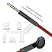 Earbuds, BYZ Wired Earphones with Microphone Stereo in-Ear Headphones for Running Workout Gym Red