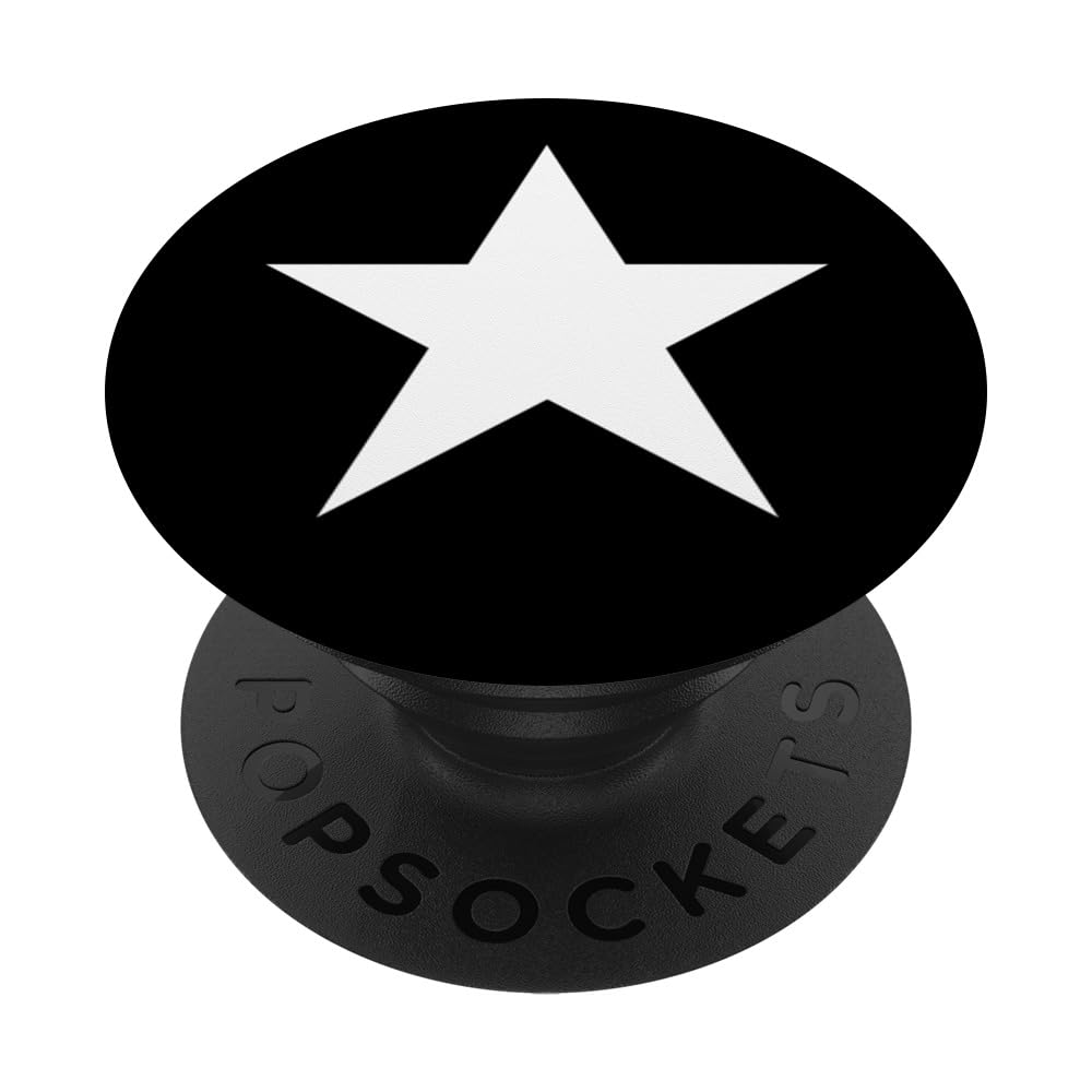 Y2K Aesthetic Star Black And White Mcbling Vintage Retro PopSockets Swappable PopGrip