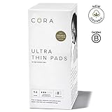 New Cora Ultra Thin Organic Cotton Light Bladder Leakage Pads for Light Incontinence, Regular Absorbency, with Dry Wicking Technology (New Organic 54)