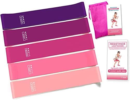 Resistance Loop Exercise Bands, Perfect Athletics Resistance Bands with Instruction Guide and Carry Bag, Natural Latex Workout Bands for Home Fitness, Crossfit, Stretching