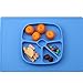 Non Slip Silicone Kids Placemats with Plate for Toddlers Babies Children Blue