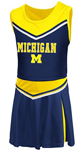 Girls Toddler Michigan Wolverines Blue Aerial Cheer Set