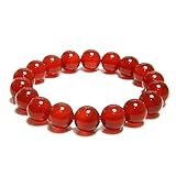 Woman's Gem Semi Precious Gemstone 10mm Round Beads Stretch Bracelet 7
