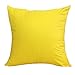 Thmyo 4-Pack 100% Cotton Comfortable Solid Decorative Throw Pillow Cases Square Cushion Covers Sublimation Blank DIY Throw Pillowcase (Only Pillow Covers No Inserts)(18x18 inch/45x45cm,Yellow)