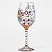 Designs by Lolita “Anchors Away” Hand-painted Artisan Wine Glass, 15 oz.