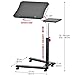 Tatkraft Joy Height Adjustable Laptop Stand with Mouse Pad, Sturdy and Portable, Mobile Ergonomic Laptop Desk Table, Blackthumb 1