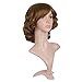 MapofBeauty 14 Inch/35cm Charm Side Bangs Fluffy Synthetic Curly Short Hair Wig (Light Brown)