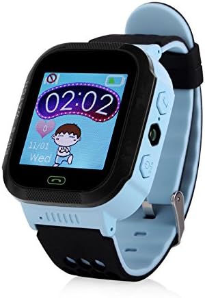 Sanstelo Kids GPS Smart Watch Q80 with Sim Card Support Emergency Call 2MP Front Camera 1.44" Colour Touch Screen for Boys Girls (Blue)