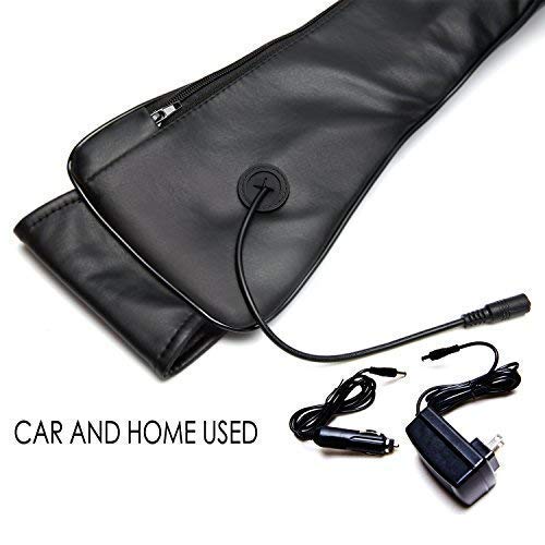 Deep Shiatsu Kneading Neck Back Shoulder 3D Rollers Massager with Heat for Home Car Office[Bi-direction,Intensity Control](Black)
